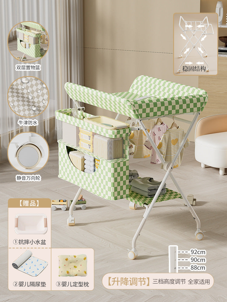 Newborn baby changing, bathing, massage, and touching table - multifunctional, portable, and foldable