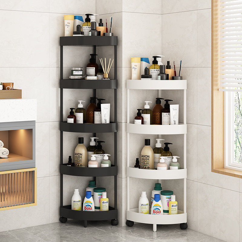 Triangular storage rack floor-standing kitchen corner bath bathroom shower corner multi-layer toilet storage rack