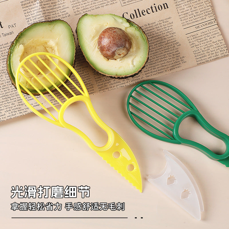 Avocado slicer & corer 3-in-1 - portable avocado separator & corer - multifunctional fruit cutter - cross-border e-commerce