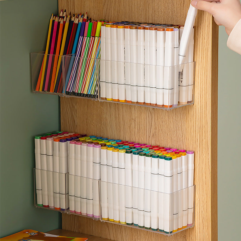 Art raw lead painting special pen holder wall hanging storage box plastic square watercolor pen marker storage box