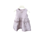 【summer sale - free shipping】girls'  new korean style chic summer dress - kids' cotton skirt - fashionable