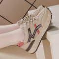 Export cross-border plus size leather sports dad shoes new arrivalk-styleeasiest for match running flatsnon-slipcasual shoes for women
