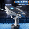 【customizable】electric shark water gun - fully automatic, light-up, fire-breathing, continuous fire water gun toy for kids - perfect for summer water fun!