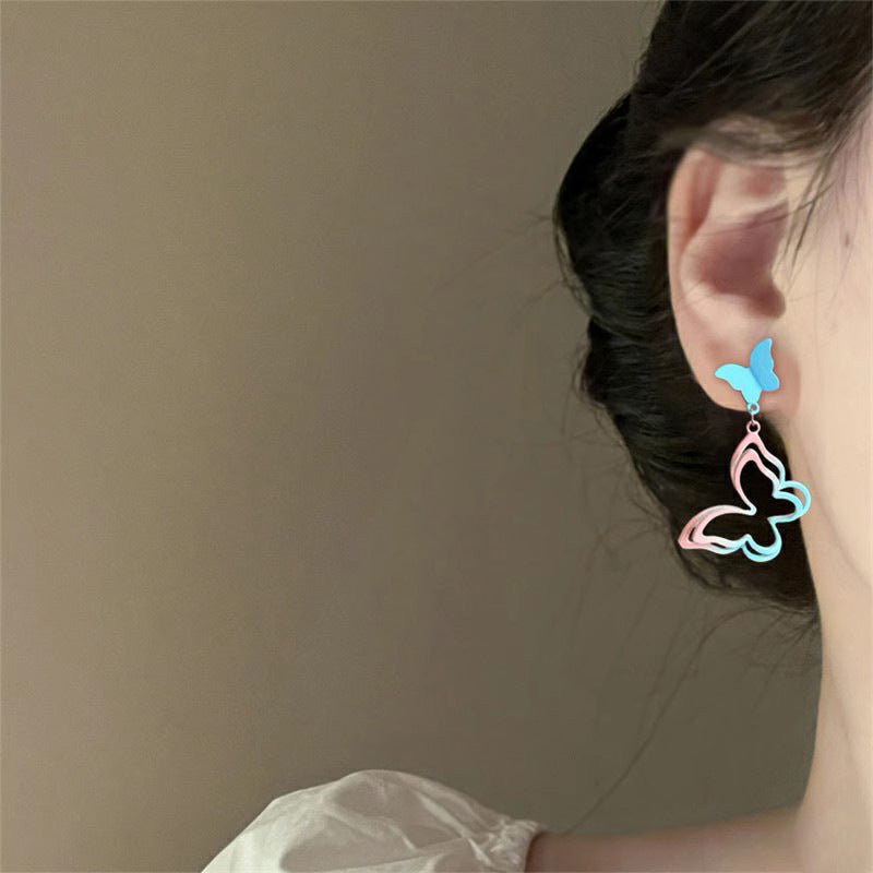 Interesting cut out butterfly earrings sweet dopamine spring and summer fashionelegantniche style earrings small fresh earrings wholesale