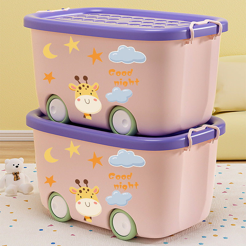 Large capacity kids' clothing storage bin - extra large organizer for baby toys, dolls, books, and more