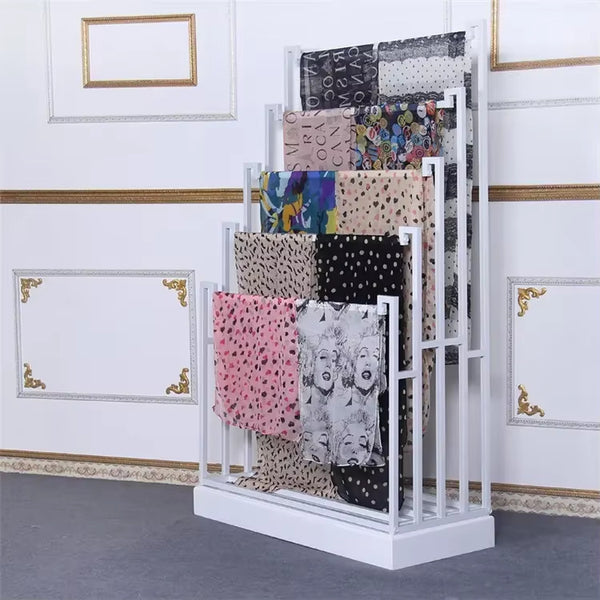 Source Factory Fabric Store Floor-to-ceiling cloth display stand Scarf display stand Curtain display stand Metal commercial
