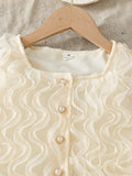 summer cross-border e-commerce 3d mesh wave patchwork top + skirt two-piece set girls' outfit