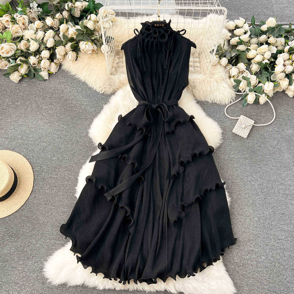 export elegance miyake pleated dress skirt pleated long heavy industry pleated classy exquisite dress for women