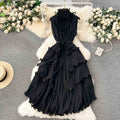 export elegance miyake pleated dress skirt pleated long heavy industry pleated classy exquisite dress for women