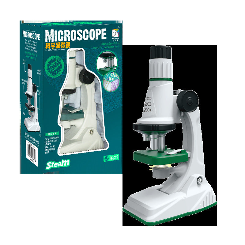 Children's microscope set - see bacteria, science experiment kit, high-definition educational toy for elementary and middle school students, perfect for boys