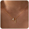 Fashionexportfashion cross necklaceelegant small cross pendant clavicle chain girls atmosphere jewelry necklace