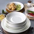 Ceramic white 8inch deep plate 10 pack bone china underglaze color vegetable plate for home round plate rice plate soup plate deep vegetable plate