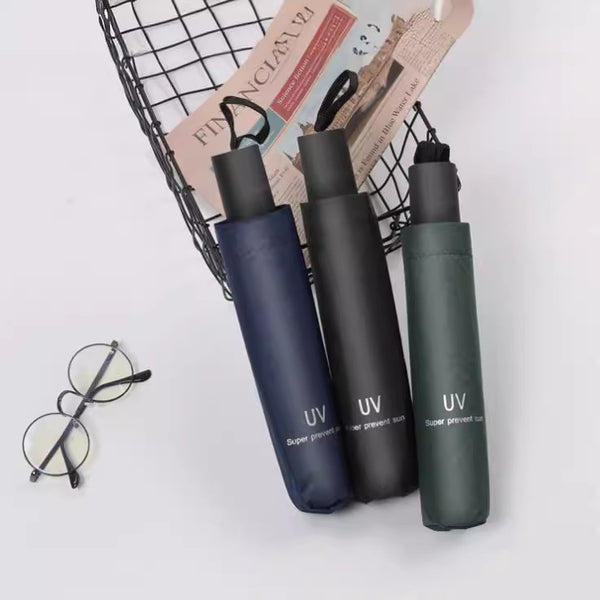 Sun umbrella vinyl sunscreen UV protection three-fold parasol rain and shine umbrella advertising umbrella can be determined LOGO