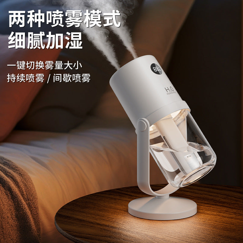 hot-selling double-spray humidifier, desktop office and home use, large fog volume, digital display, antibacterial humidifier, direct supply from the manufacturer