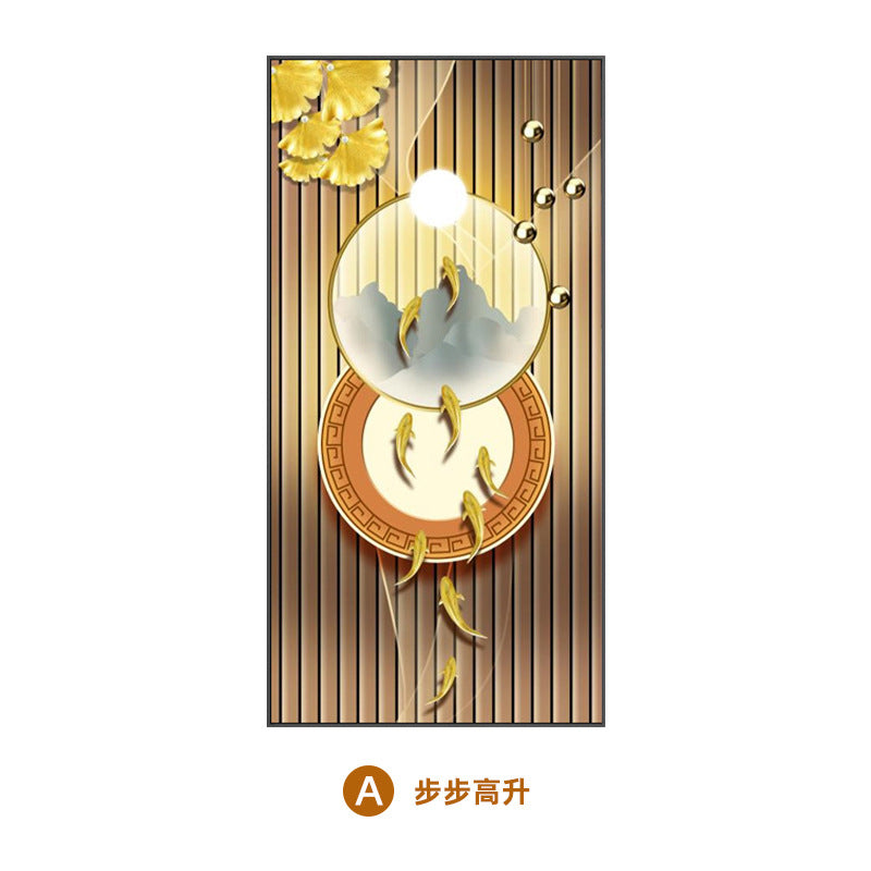 Large size can be flipped meter box decorative painting into the door, the entrance comes and goes, modern simple vertical wall painting