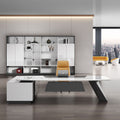 Accessible luxuryclassy sense paint boss desk office desk casual modern fashion executive desk office furniture table and chair combination