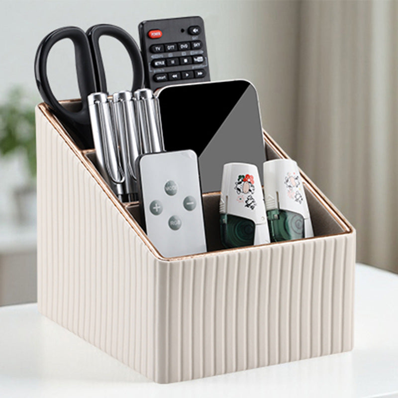 Nordic ing storage box, stone pattern desktop stationery storage box, remote control, finishing box, multifunctional leather pen holder