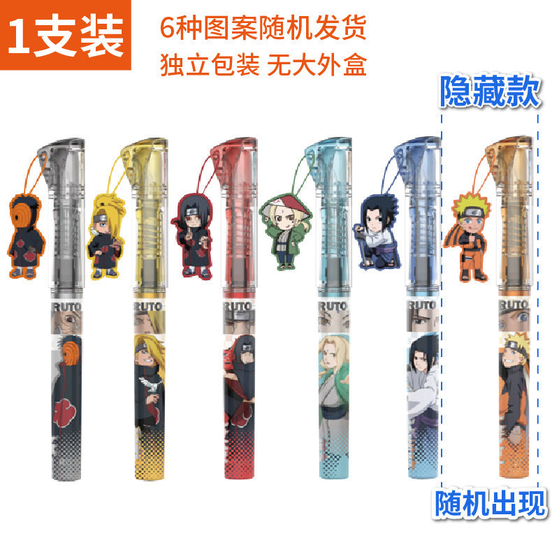 Deli A955 Naruto Blind Box Pen Student Practice Pen Positive Position Beginner Replaceable Ink Bag