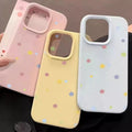Macaron colorful little star print case for apple 17 pro max, girly iphone 18 soft case, 15
