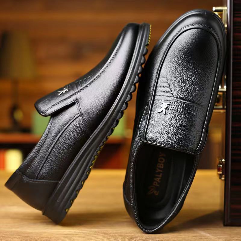 2024 new men's fashion casual leather shoes - soft sole, soft upper, loafers, flat dad shoes - factory direct, ready to ship