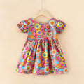 Spring & fallk-style children's clothing for children and girls, floral pastoral cotton baby a-line skirt, children's dress