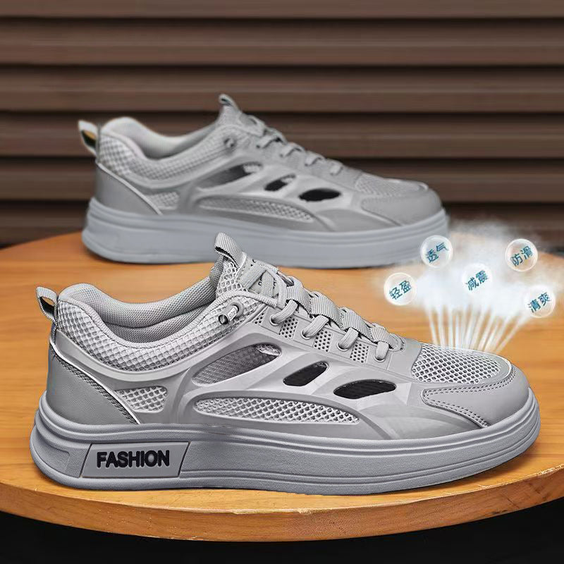Men's white shoes summer hollow crocs men's breathable easiest for match sneakers wading and river tracing shoes student sandals men