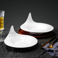 Minimalist high-end irregular ceramic dinnerware - unique solid color dessert plates for restaurants, hotels, and catering - pastry plates