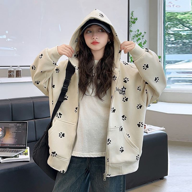 Girls' spring/autumn jacket -  new stylish kids' hooded sweatshirt - spring cardigan for girls (mid-to-large size)