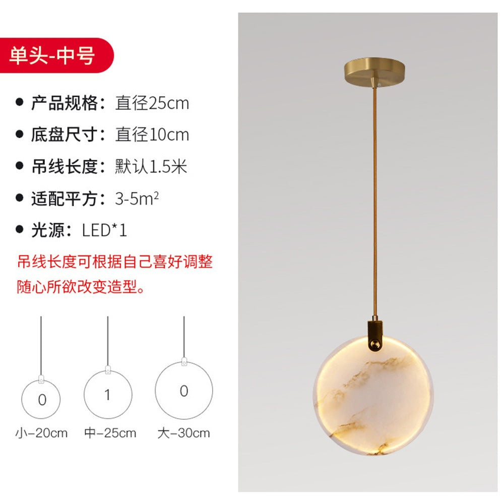 Source factory cross-border wholesale hot style natural accessible luxury spanish marble chandelier bedroom bedside decoration small chandelier