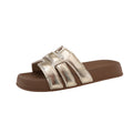 Casualthick sole sandals women's new arrival woven frenchfashionelegantcasual one-line beach soft bottom slippers for women