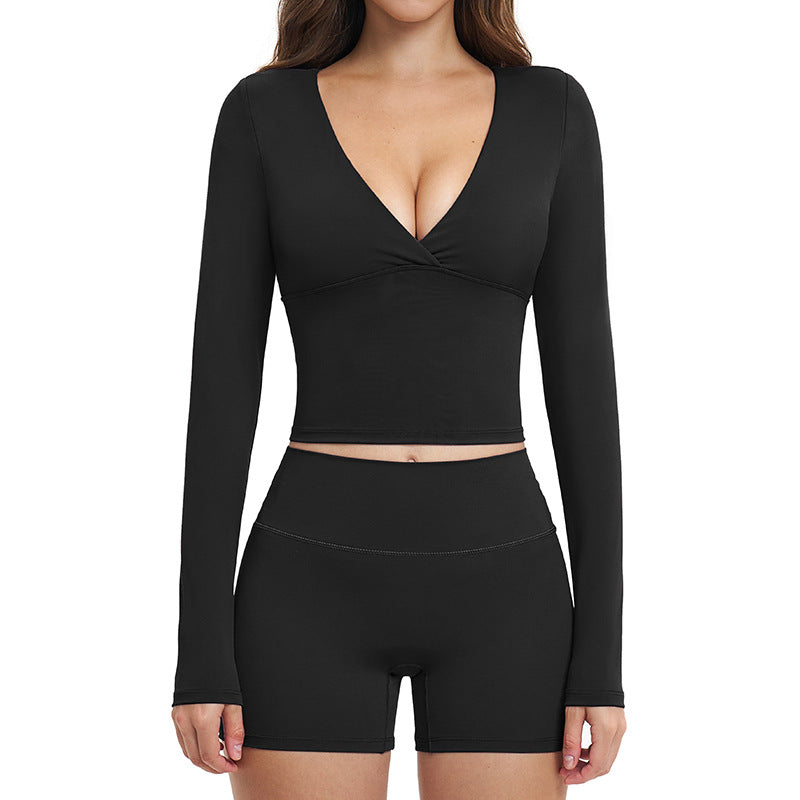 brushed new arrival yoga suit silmslimming look quick-drying fitness clothes outdoor running sports suit for women 4520