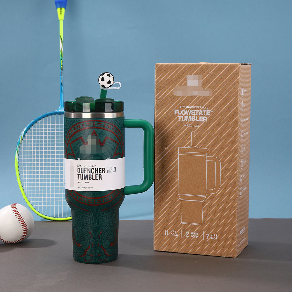 New arrivalfashion big mac ice cup 304 stainless steel stanley vacuum thermos cup office portable straw cup