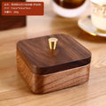High-end walnut floss storage box multi-layer cotton swab box for home toothpick cotton swab box dust-proof creative solid wood box