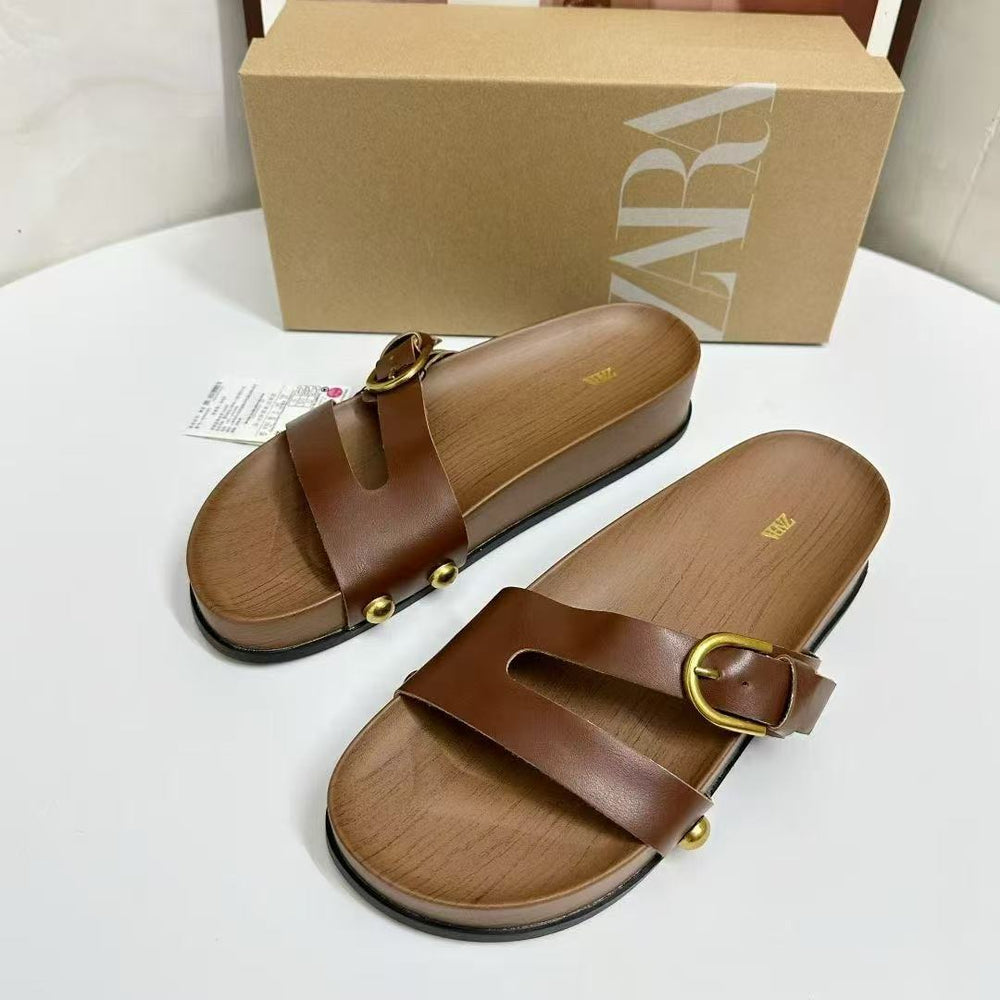 Za2025 spain 2025 summer new women's shoes summer flat shoes casual slip-on women's shoes fashion