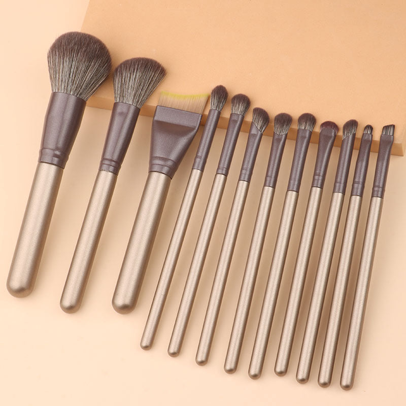 12-piece cangzhou makeup brush set - beginner-friendly soft bristle powder brush, eyeshadow brush, complete brush set, beauty tools, blush brush