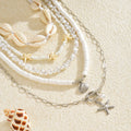 Imitation pearl necklace wholesale cross-border shell jewelry niche high-end clavicle chain female marine necklace accessible luxury necklace