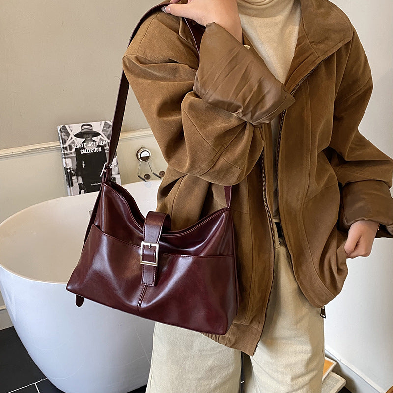 2025 retro winter new arrival casual korean style underarm bag large capacity commuter tote bag versatile high-quality shoulder bag