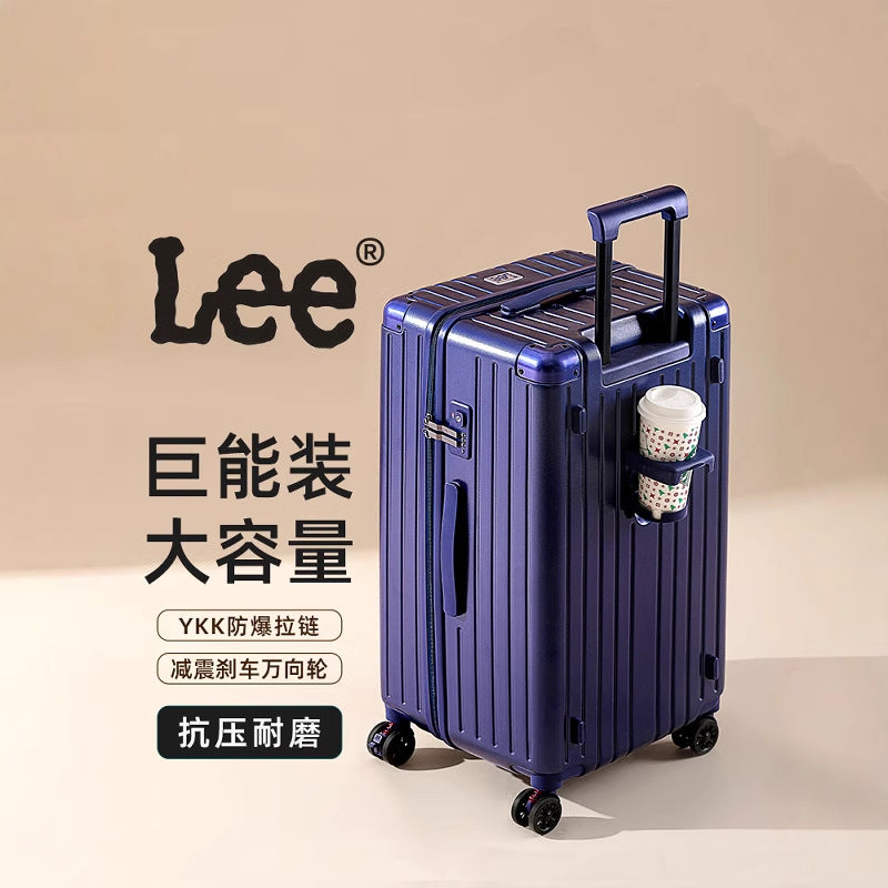 LEE oversized capacity suitcase Women's universal wheel trolley case Men's 30-inch thickened suitcase Boarding check case