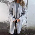 2024 new amazon women's fall/winter lapel long sleeve casual wool blend coat