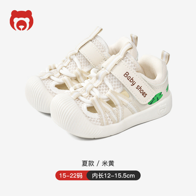 New summer sandals for baby boys, ages 0-1-2 years, anti-slip soft sole infant and toddler first walker shoes, baby girl shoes
