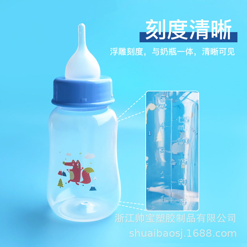 Cross-border 125ml pet feeding bottle kitten feeding pet pacifier accessories newborn puppy animal feeding bottle