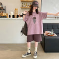 Girls' casual short-sleeve t-shirt set - summer  new collection - kids' summer outfit - big girls' shorts - stylish & sporty for girls
