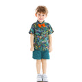 Export boys clothing hawaii summernew arrivalsuitkidsprintingcasualtwo-piece setbeach stylebaby suit