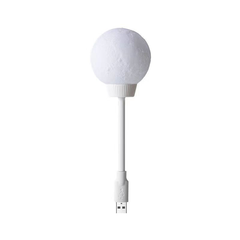3d moon lamp usb voice control led night light - desktop bedroom ambient lighting - creative planet lamp