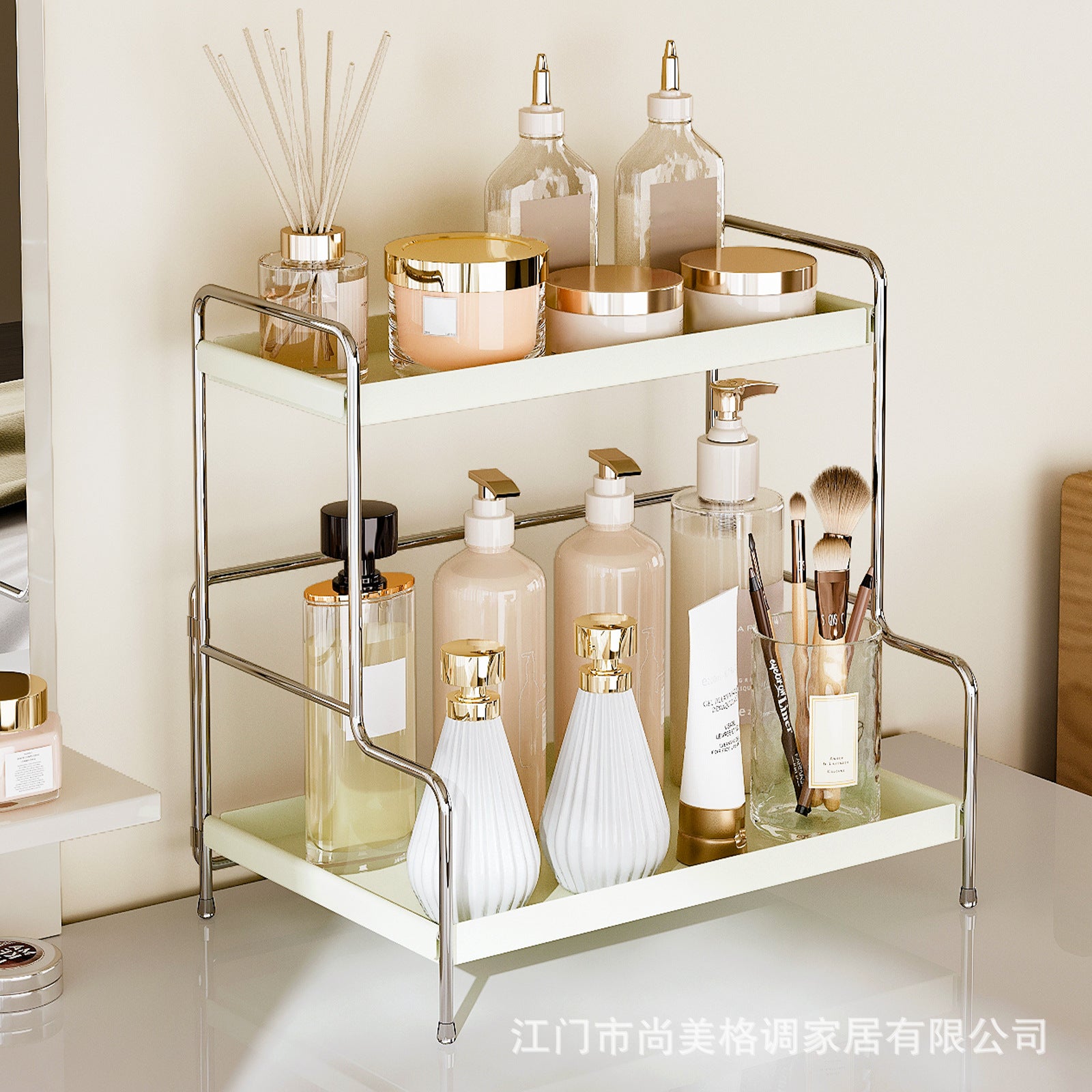 Dresser Shelf Cosmetics Storage Rack Desktop Perfume Aromatherapy Layered Rack Wash Table Skin Care Products Storage Box