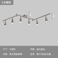 Modern minimalist chrome surface-mounted track lighting fixture for living room, bedroom, hallway, iron ceiling, shop, commercial background wall