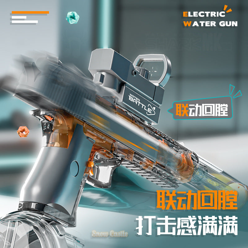 hot model linked desert eagle electric water gun family interactive fully automatic continuous fire boy toy water fight