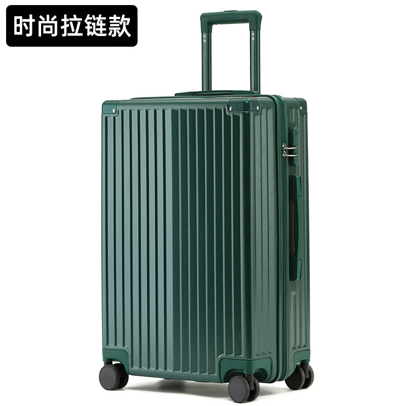 New high-value suitcase female trolley case aluminum frame universal wheel suitcase male student password case 24 leather cases