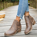 autumn new arrival: plus size chunky heel ankle boots for women, sizes 36-43. price difference: $0.67. available for  and  dropshipping