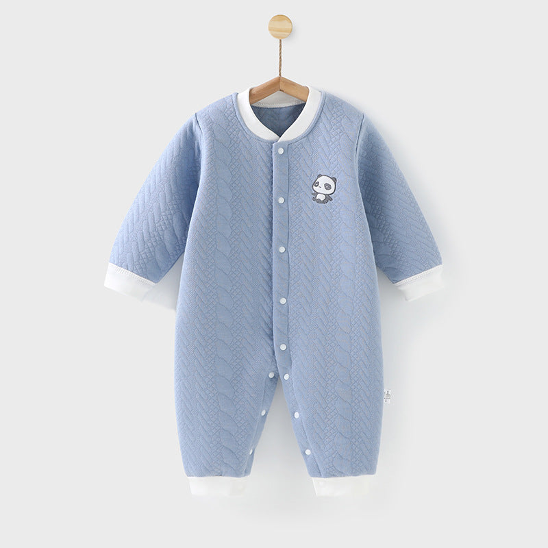 Baby rompers - spring, autumn, and winter styles - quilted baby outwear - newborn winter warm jumpsuits, crawling suits, and sleepwear